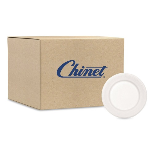  | Chinet 21217 10-1/2 in. Diameter Plate Paper Dinnerware - White (500/Carton) image number 0
