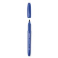 Permanent Markers | Universal UNV07073 Fine Bullet Tip Pen-Style Permanent Marker - Blue (1 Dozen) image number 2