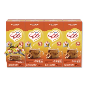BEVERAGES AND DRINK MIXES | Coffee-Mate 11001207 0.38 oz. Mini Cups Liquid Coffee Creamer - Hazelnut (200/Carton)