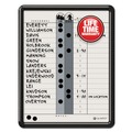Bulletin Boards | Quartet 750 11 in. x 14 in. Employee In/Out Tracking Chart Board - White/Gray Surface/Black Plastic Frame image number 2