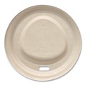 Cups and Lids | World Centric CUL-FB-12-LF Paper Fiber Lids for Cups Fits 10 oz. to 20 oz. Hot Cups - Natural (1000/Carton) image number 0