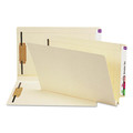 File Folders | Smead 37276 1.5 in. Expansion End Tab W-Fold 2-Fastener Folders with Reinforced Tabs - Legal Size/Manila (50/Box) image number 0