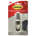 Wall Racks & Hooks | Command FC13-BN-ES 5 lbs. Capacity Adhesive Mount Metal Hook - Large, Brushed Nickel Finish (1 Hook and 2 Strips/Pack) image number 0