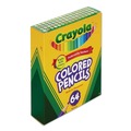Arts & Crafts Supplies | Crayola 683364 3.3 mm 2B Short Colored Pencils Hinged Top Box with Built-in Pencil Sharpener - Assorted Lead and Barrel Colors (64/Set) image number 3