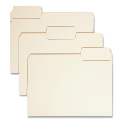 File Folders | Smead 10401 0.75 in. Expansion 1/3-Cut SuperTab Top Tab 14-pt Manila File Folders - Letter Size/Manila (50/Box) image number 0