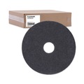 Cleaning & Janitorial Accessories | Boardwalk BWK4016BLA 16 in. Stripping Floor Pads - Black (5/Carton) image number 1