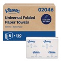 Paper Towels and Napkins | Kleenex 02046 Convenience 9.2 in. x 9.4 in. Multi-Fold Paper Towels - White (150/Pack, 8 Packs/Carton) image number 0
