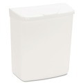 Paper & Dispensers | HOSPECO 250-201W 1 Gallon PPC Plastic Wall Mount Sanitary Napkin Receptacle-ABS - White image number 1