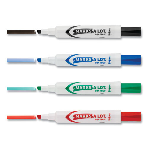 Washable Markers | Avery 98188 Broad Chisel Tip Desk-Style MARKS A LOT Dry Erase Marker Value Pack - Assorted Colors (24/Pack) image number 0
