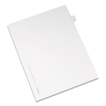 Avery 82184 26-Tab "V" 11 in. x 8.5 in. Allstate Style Preprinted Legal Exhibit Side Tab Index Dividers - White (25/Pack)