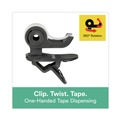 Tape Dispensers | Scotch 810K12-C19 1 in. Core Plastic Clip Dispenser Value Pack - Charcoal (12/Pack) image number 3