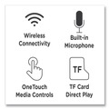 Office Electronics & Batteries | Morpheus 360 HP4500B TREMORS 3 ft. Cord Stereo Wireless Headphones with Microphone - Black image number 4