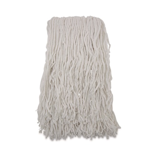 Mops | Boardwalk BWKRM03032S Cut-End Rayon Wet Mop Heads - White (12/Carton) image number 0