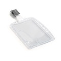 Label & Badge Holders | Durable 800519 Vertical/Horizontal Clip ID/Security Card Holder Set - Clear (25/Pack) image number 1