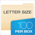 File Folders | Pendaflex 752 1/3-3 0.75 in. Expansion Letter Size Manila File Folders - Manila (100/Box) image number 4