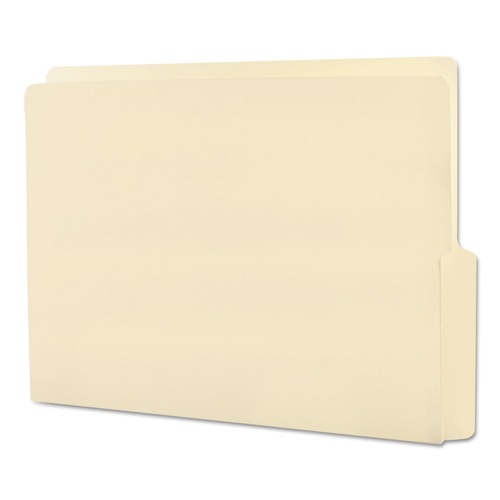 File Folders | Smead 24128 0.75 in. Expansion 9 in. High Front Heavyweight End Tab Folders - Manila/Letter Size (100/Box) image number 0