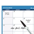 Bulletin Boards | AT-A-GLANCE PM333-28 30/60-Day 48 in. x 32 in. Undated Horizontal Erasable Wall Planner - White/Blue Sheets image number 3