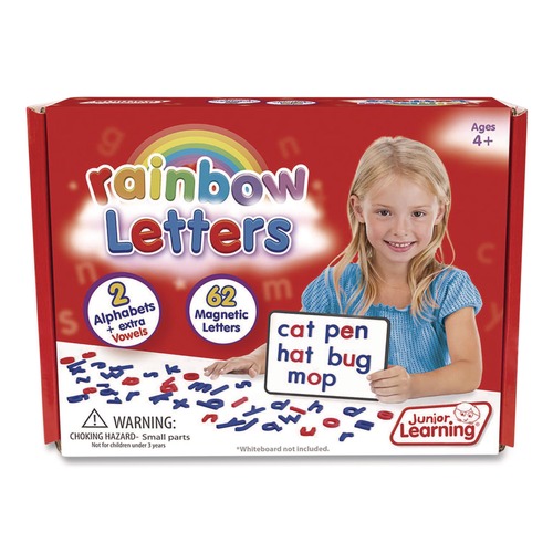 Arts & Crafts Supplies | Junior Learning Inc JL196 1.6 in. Tall Rainbow Lowercase Letters - Blue Consonants/Red Vowels image number 0