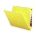 File Folders | Smead 25910 0.75 in. Expansion Shelf-Master Reinforced End Tab Colored Folders - Letter Size/Yellow (100/Box) image number 0