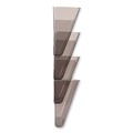 Desktop Organizers | Deflecto 73402 DocuPocket 13 in. x 4 in. 4 Sections Letter Size Stackable Four-Pocket Wall File - Smoke image number 2