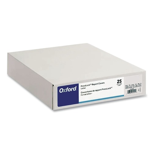 File Folders | Oxford 5730123 8.5 in. x 11 in. 3 in. Capacity PressLock Report Cover - Dark Blue/Dark Blue (25/Box) image number 0