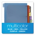 File Folders | Cardinal 84018 11 x 8.5 Poly 5-Tab Index Dividers - Assorted (4/Pack) image number 6