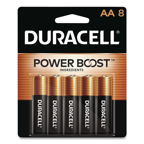 Batteries | Duracell MN1500B8Z Power Boost CopperTop Alkaline AA Batteries (8/Pack) image number 0