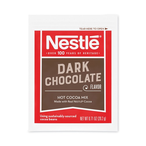 Beverages & Drink Mixes | Nestle 12096919 0.71 oz Hot Cocoa Mix Packet - Dark Chocolate (300/Carton) image number 0