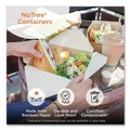 Food Trays, Containers, and Lids | World Centric CT-NT-32 4.7 in. x 6.8 in. x 3 in. 32 oz. No Tree Rectangular Sugarcane Containers - Natural (300/Carton) image number 2