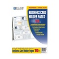 Sheet Protectors | C-Line 61217 Business Card Binder Pages For 2 in. x 3.5 in. Cards - Clear (10 Sheets/Pack) image number 0