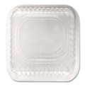  | Handi-Foil 4048DL 8.25 in. x 8.25 in. x 1.5 in. Plastic Dome Lid - Clear (500/Carton) image number 1