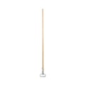 Mops | Boardwalk BWK609 60 in. Wood Spring Grip Metal Head Mop Handle for Most Mop Heads - Natural image number 0