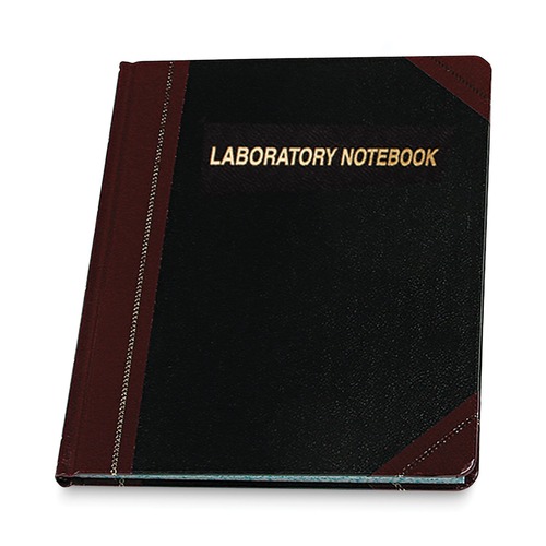 Notebooks & Pads | Boorum & Pease L21-150-R 10.38 x 8.13 Sheets Data/Lab-Record Format Laboratory Notebook - Black/Red Cover image number 0