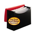 Back to School Sale | Smead 70866 0.88 in. Expansion 12-Pocket Letter Size Poly Expanding File - Black/Red image number 4