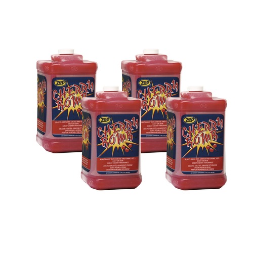 Hand Soaps | Zep Commercial 95124 1 gal. Bottle Cherry Bomb Hand Cleaner - Cherry Scent (4/Carton) image number 0