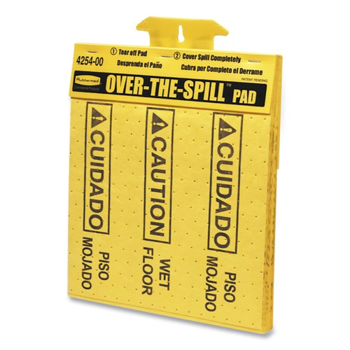 Just Launched | Rubbermaid Commercial FG425400YEL 16.5 in. x 14 in. 12 oz. Over-The-Spill Pad Tablet (22/Pack) image number 0
