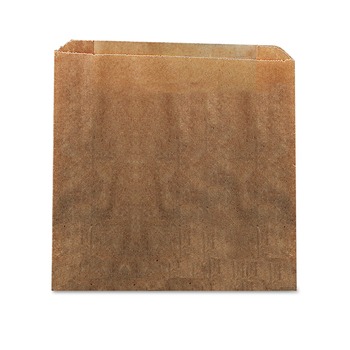 HOSPECO HS-6141 10-1/2 in. x 9.38 in. Waxed Kraft Liners - Brown (250/Carton)