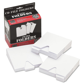  | Vaultz VZ01096 1 Disc Capacity CD File Folders - White (100/Pack)