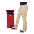 Trash & Waste Bins | Rubbermaid Commercial FGST12EPLRD 6.5 Gallon Steel Defenders Heavy-Duty Steel Step Can - Red image number 3