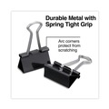 Binding Spines & Combs | Universal UNV11160 Binder Clips with Storage Tub - Small/Medium, Black/Silver (60/Pack) image number 2