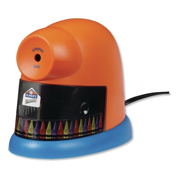 PRODUCTS | Elmer's 1680 5.63 in. x 8.75 in. x 7.13 in. AC-Powered CrayonPro School Version Electric Sharpener - Orange/Blue
