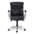 Office Chairs | SertaPedic 49711BLK 18.75 in. to 21.75 in. Seat Height Supports Up to 300 lbs. Emerson Task Chair - Black Seat/Back, Silver Base image number 1