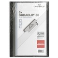 Report Covers & Pocket Folders | Durable 220401 DuraClip 8.5 in. x 11 in. Clip Fastener Report Cover - Clear/Black (5/Pack) image number 0