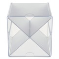 Just Launched | Deflecto 350201 6 in. x 7.2 in. x 6 in. 4 Compartments X Divider Stackable Plastic Cube Organizer - Clear image number 0