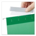 Dividers & Tabs | Universal UNV43313EE 3.7 in. Wide 1/3-Cut Hanging File Folder Plastic Index Tabs - Clear (25/Pack) image number 3