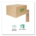 Cutlery | Eco-Products EP-S215 General Purpose Fork/Knife/Napkin/Spoon Wood Cutlery - Natural (500/Carton) image number 4