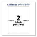 Labels | Avery 08126 5.5 in. x 8.5 in. Shipping Labels with TrueBlock Technology for Inkjet Printers - White (2/Sheet, 25 Sheets/Pack) image number 4