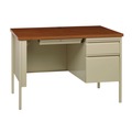 Office Desks & Workstations | Alera 22199 45 in. x 24 in. x 29.5 in. Single Pedestal Steel Desk - Cherry/Putty image number 3