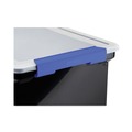 File Folders | Storex 61543U01C 18.5 in. x 14.25 in. x 10.88 in. Portable Letter/Legal File Tote with Locking Handles - Black/Silver image number 4