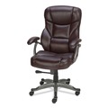 Office Chairs | Alera ALEBN41B59 18.11 in. - 22.05 in. Seat Height Birns Series High-Back Task Chair Supports Up to 250 lbs. - Brown Seat/Back, Chrome Base image number 1